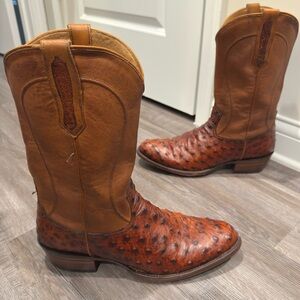 Cody James Black 1978 Chapman Exotic Full Quill Ostrich Western Cowboy Boots